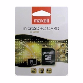 Micro SD Kort 32GB Class 10 med adapter Maxell